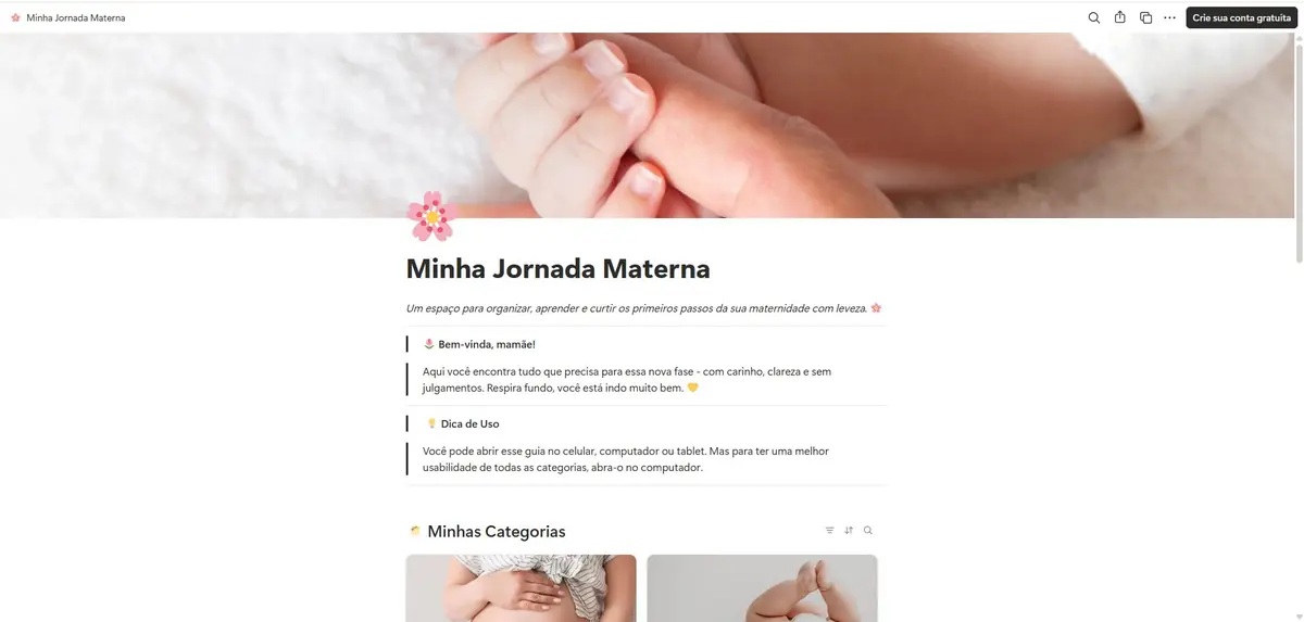 Minha Jornada Materna no computador